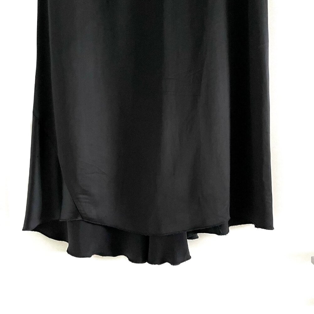 Zara Limited Edition Long Satin Effect Skirt in Black - Picture 5 of 16